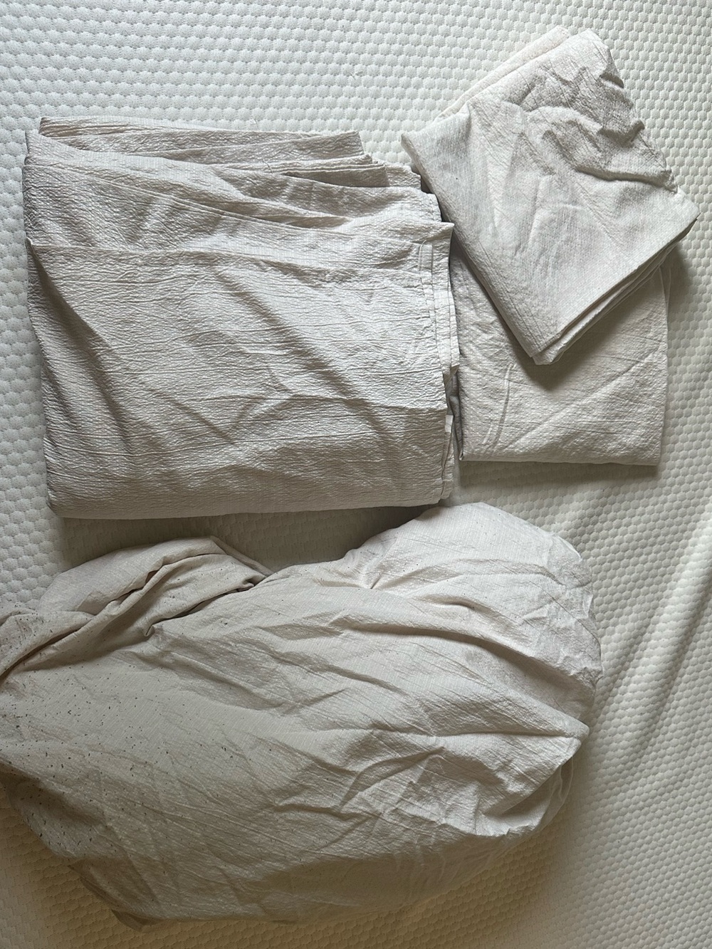 Linen Neutral Cream King Sheets